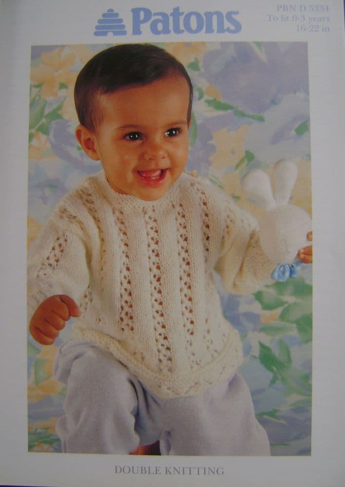 Patons 5334 Baby Cardigans & Sweater Knitting Pattern – Original Leaflet | Wingora