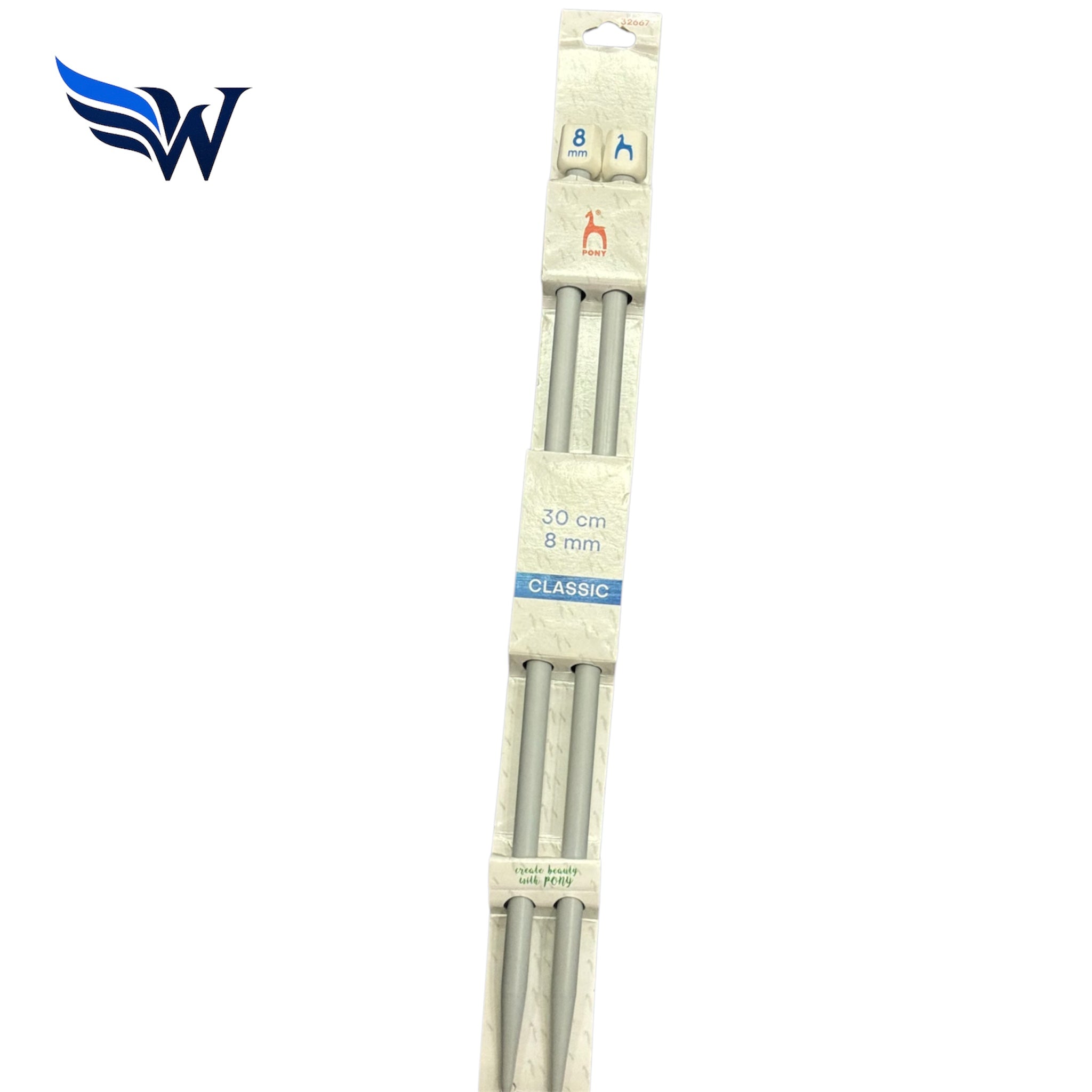 Pony Classic Knitting Needles 30cm Aluminium Single Point Needles – Choose Size 2mm–25mm | Wingora