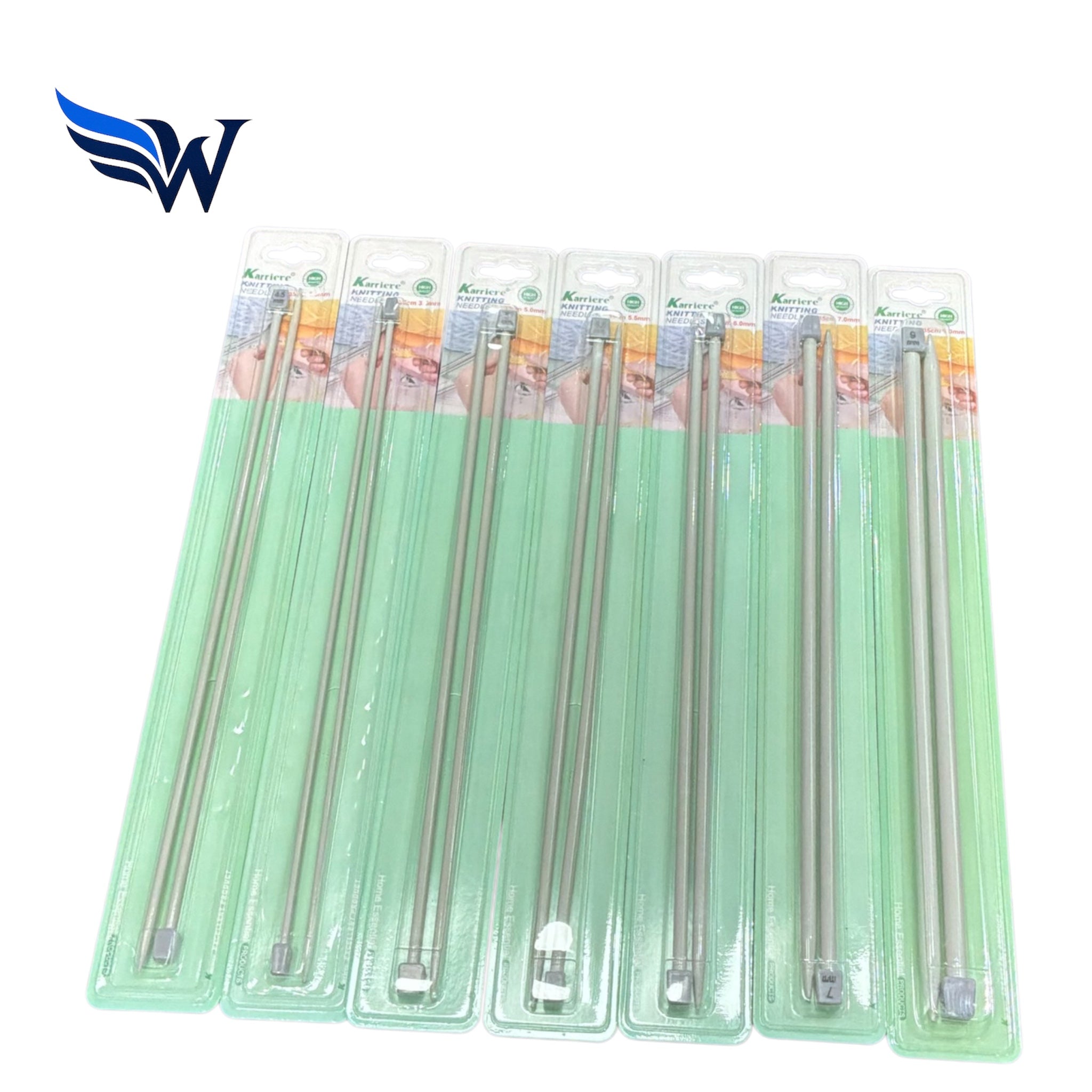 Karriere Knitting Needles 35cm – 3.50mm, 4.50mm, 5.0mm, 6.0mm, 7.0mm , 9.0mm Aluminium Single Point Needles | Wingora
