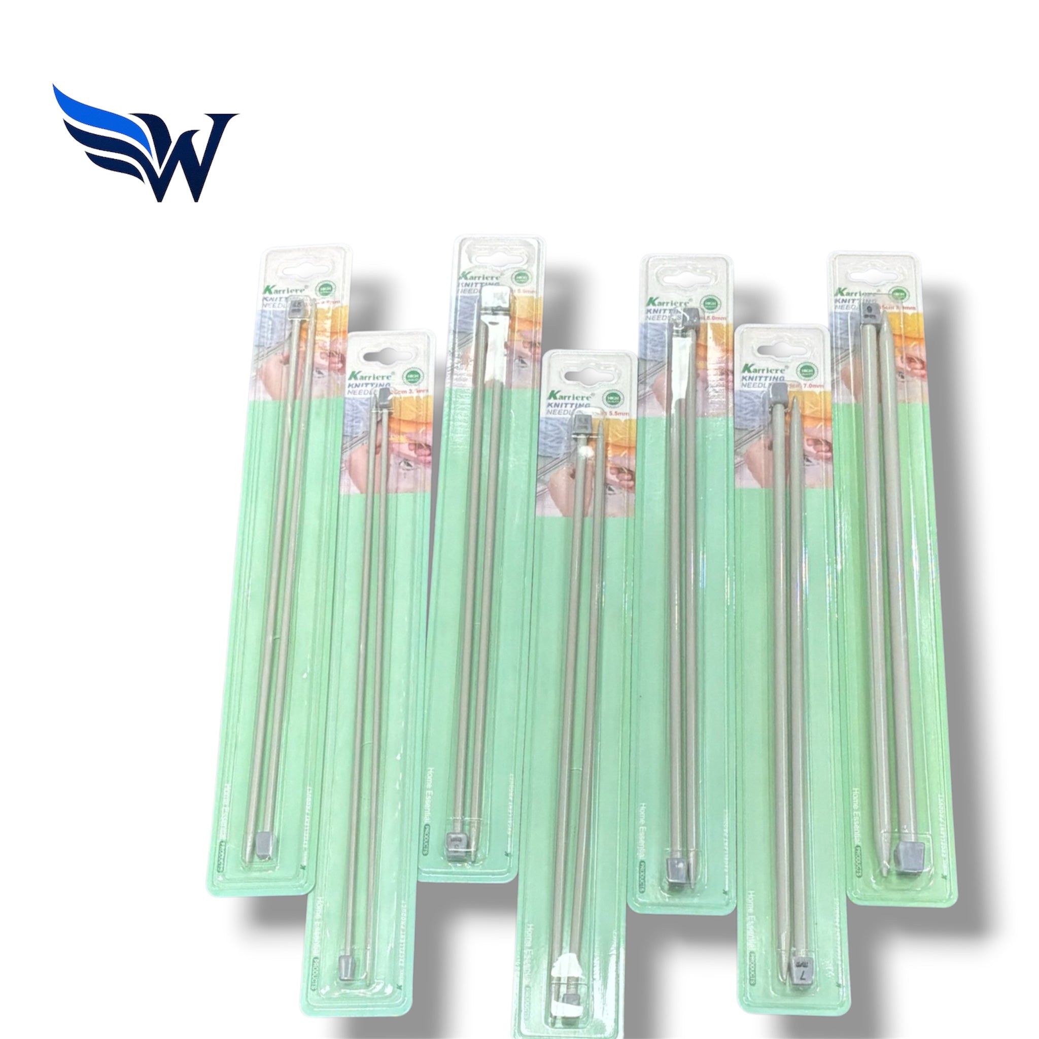Karriere Knitting Needles 35cm – 3.50mm, 4.50mm, 5.0mm, 6.0mm, 7.0mm , 9.0mm Aluminium Single Point Needles | Wingora