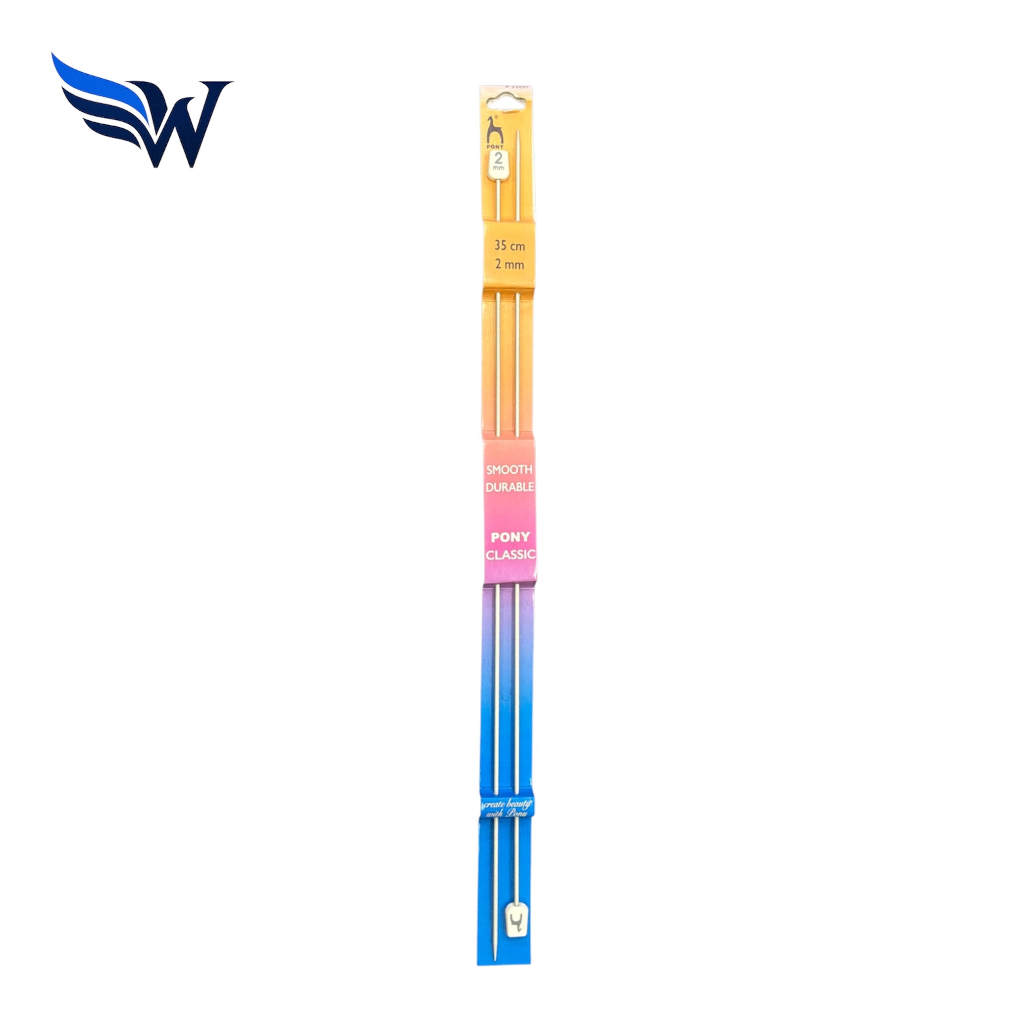 Pony Classic Knitting Needles 35cm Aluminium Single Point Needles – Choose Size 2mm, 2.25mm, 12mm & 20mm | Wingora