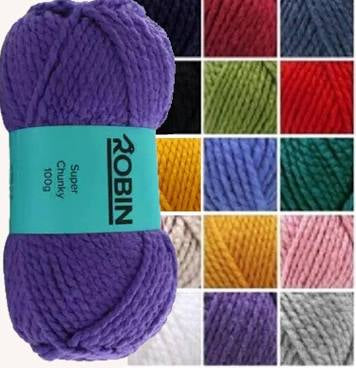 Robin Super Chunky 100g Balls | Wingora | 19 colours available