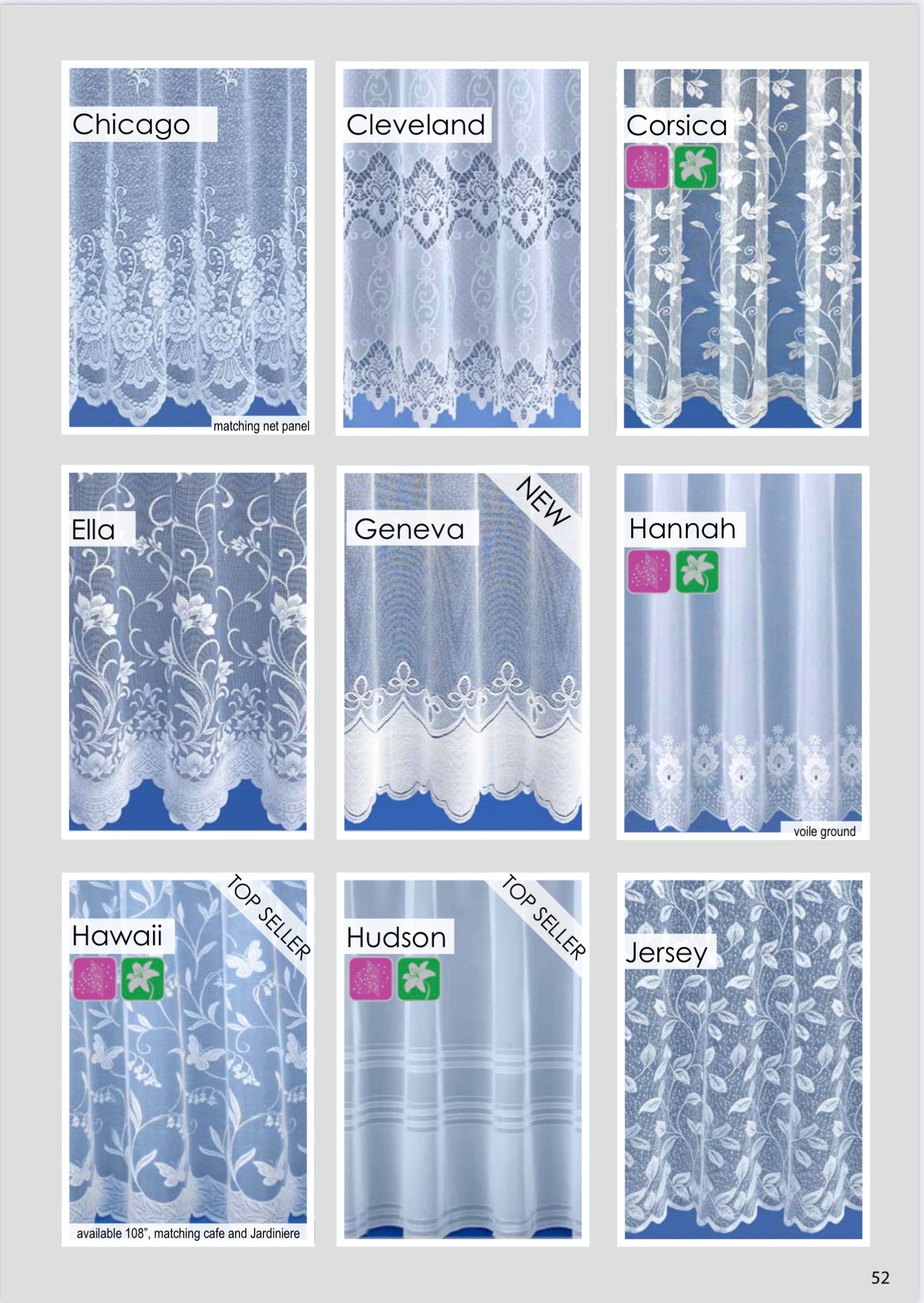 Wingora White Net Curtains – Made to Measure | Various Styles & Size | 36 Drop