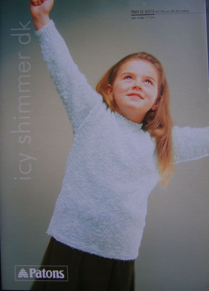 Patons Knitting Pattern 2375 | Wingora | Knitting sweater pattern girl