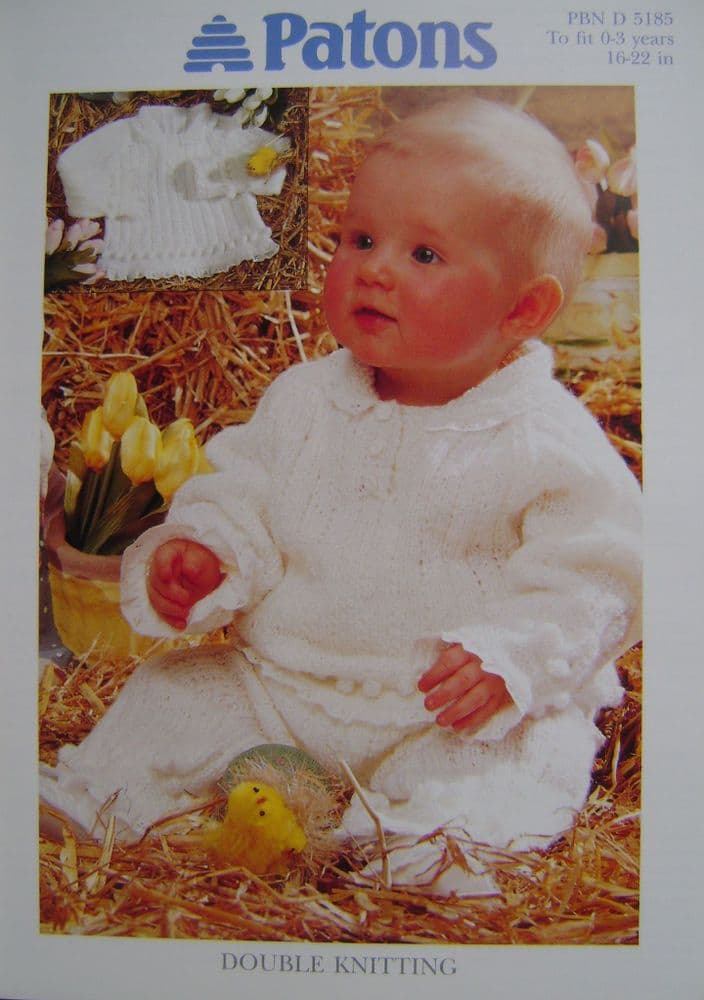 Patons 5185 Baby Girls Bobble Sweater & Trousers Knitting Pattern – Original Leaflet | Wingora