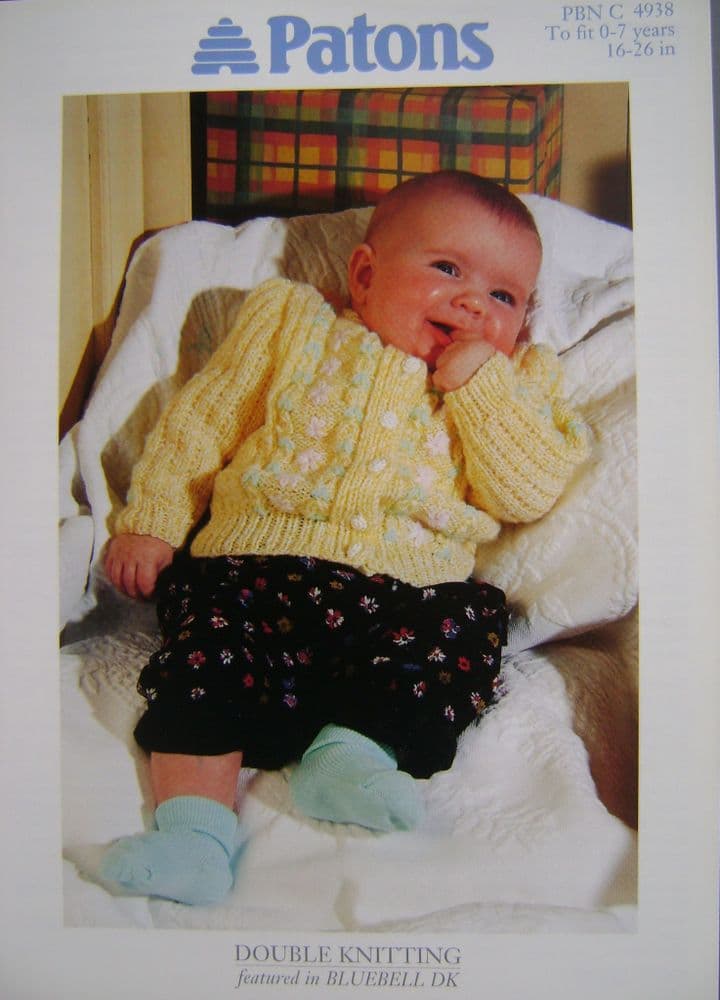 Patons 4938 Vintage Cardigan Knitting Pattern Original Leaflet | Wingora