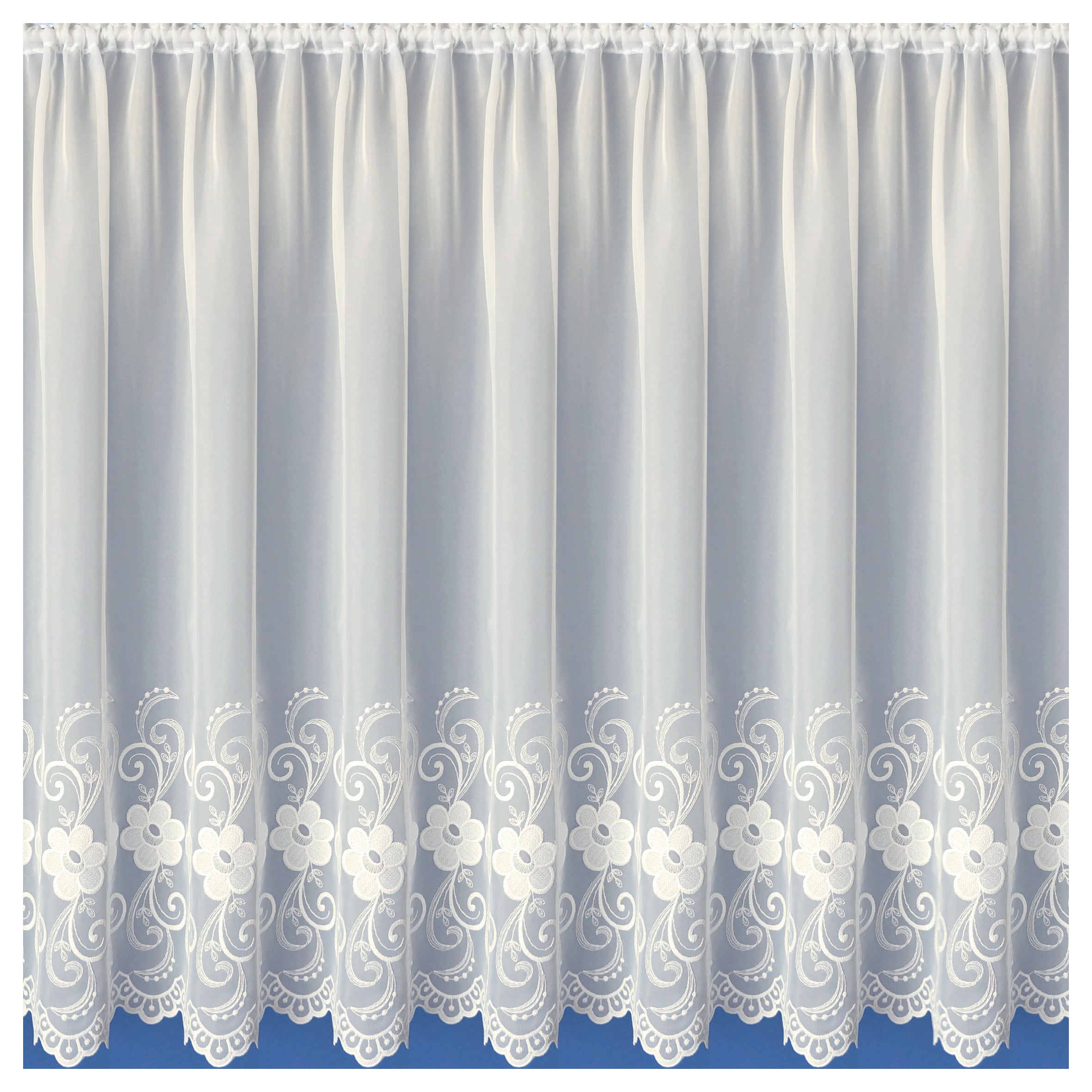 Alice Voile Net Curtain Fabric – White, Cream  (Sold by the Yard) | Wingora