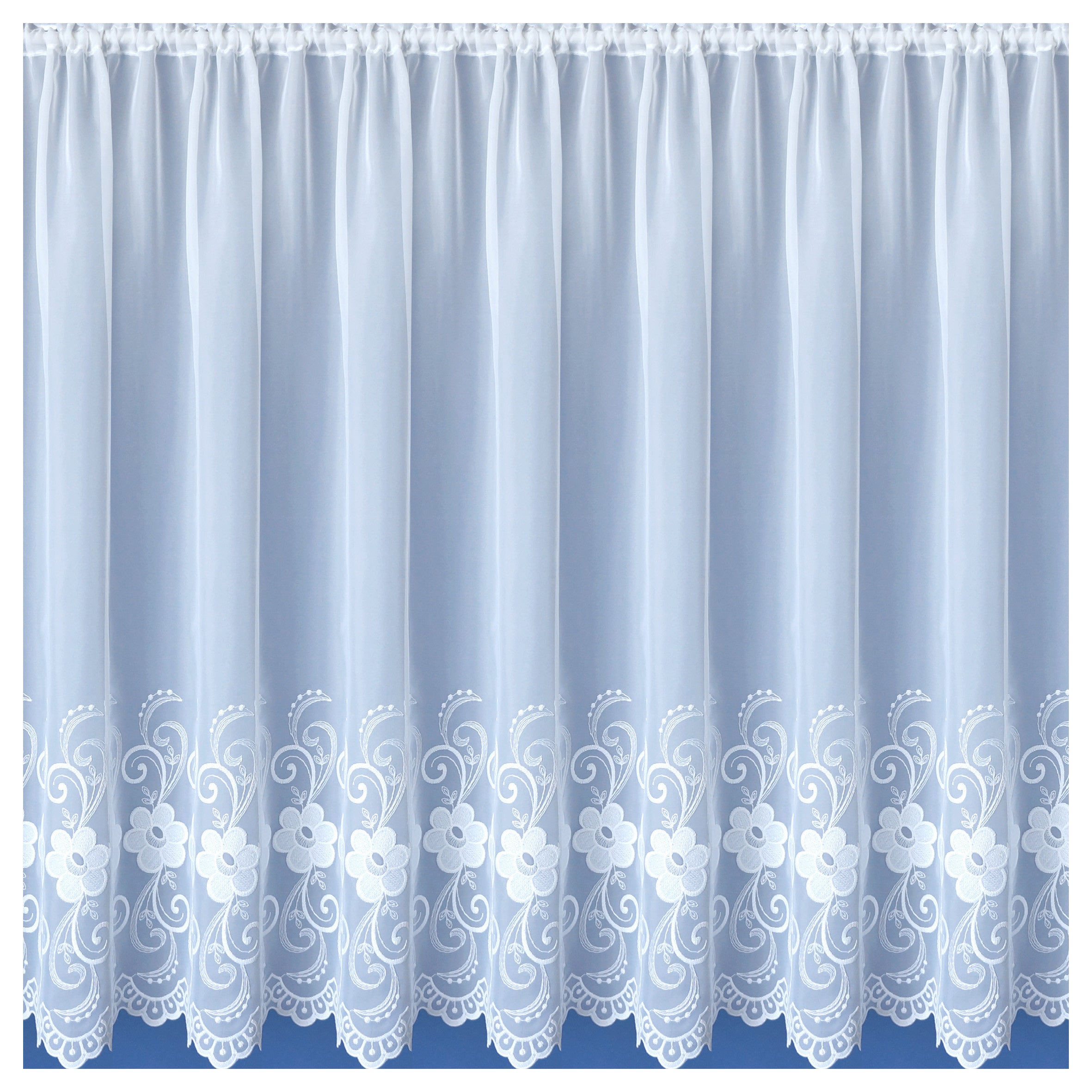 Alice Voile Net Curtain Fabric – White, Cream  (Sold by the Yard) | Wingora