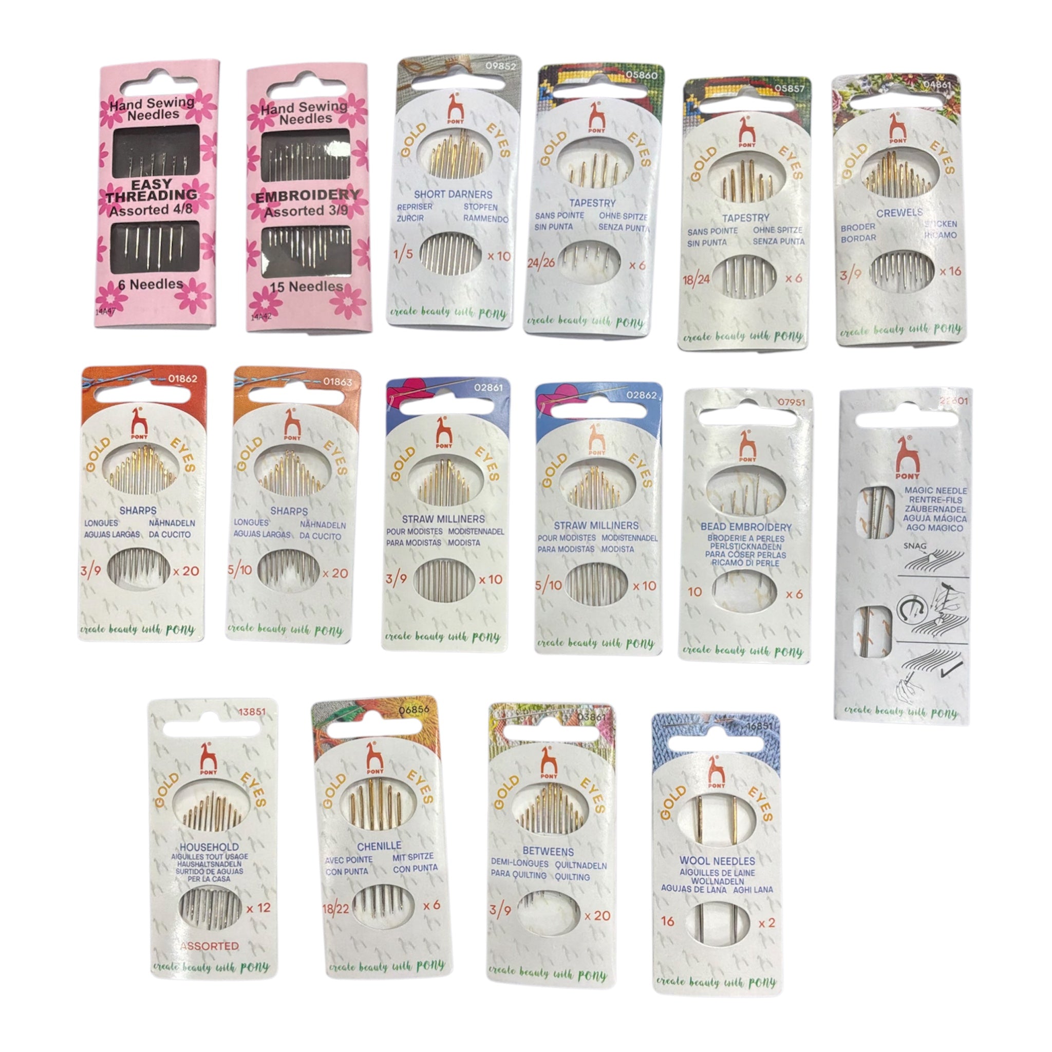 Pony Hand Sewing Needles | Sewing & Embroidery Needles | Wingora